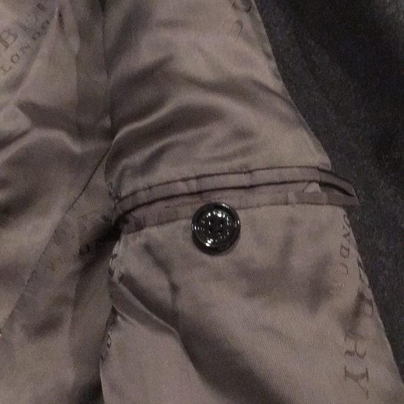 Men’s Burberry tailored Wool Coat Gray size 40 - Picture 5 of 10